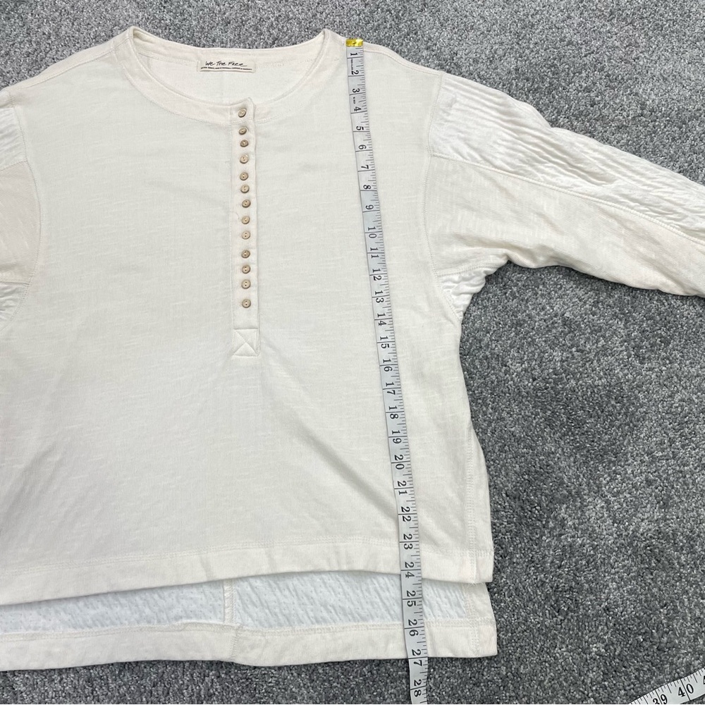 Free People We The Free Back At It Henley In Cream - Picture 11 of 13